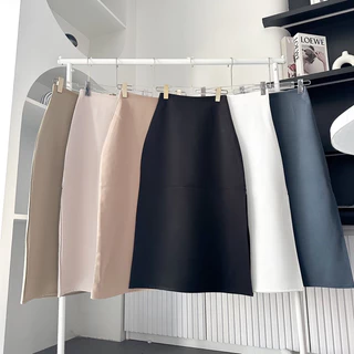 Mufffle skirt - กระโปรงผ่าข้างซิปข้าง ผ้าเปเป้🍒พร้อมส่ง