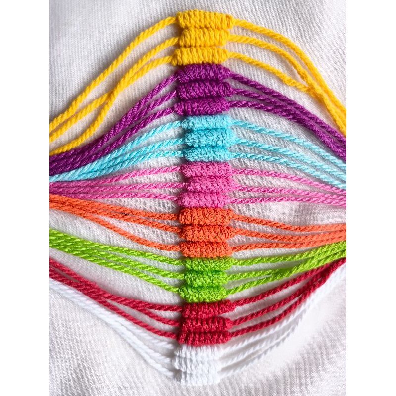 ฝ้ายผูกข้อมือ สายสิญจน์ผูกข้อมือ ขนาด2มิล 9สีมงคลฝั้นเกลียว9ครั้ง เพื่อเป็นสิริมงคล ความยาวต่อเส้นประมาณ32-35ซม