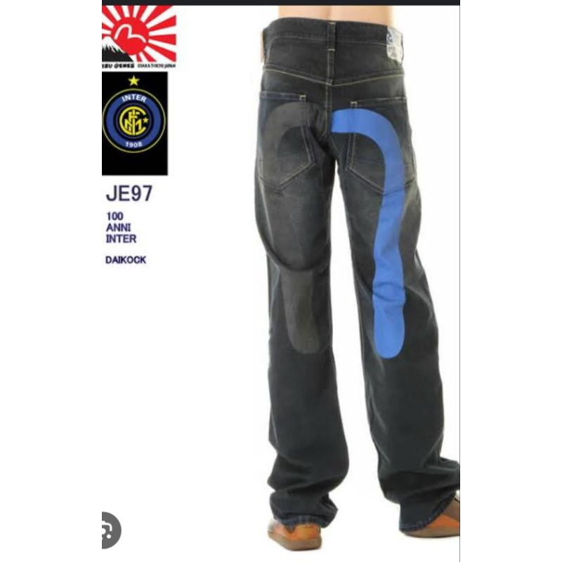 evisu x inter milan ครบรอบ100ปี มือสอง เอว35.5