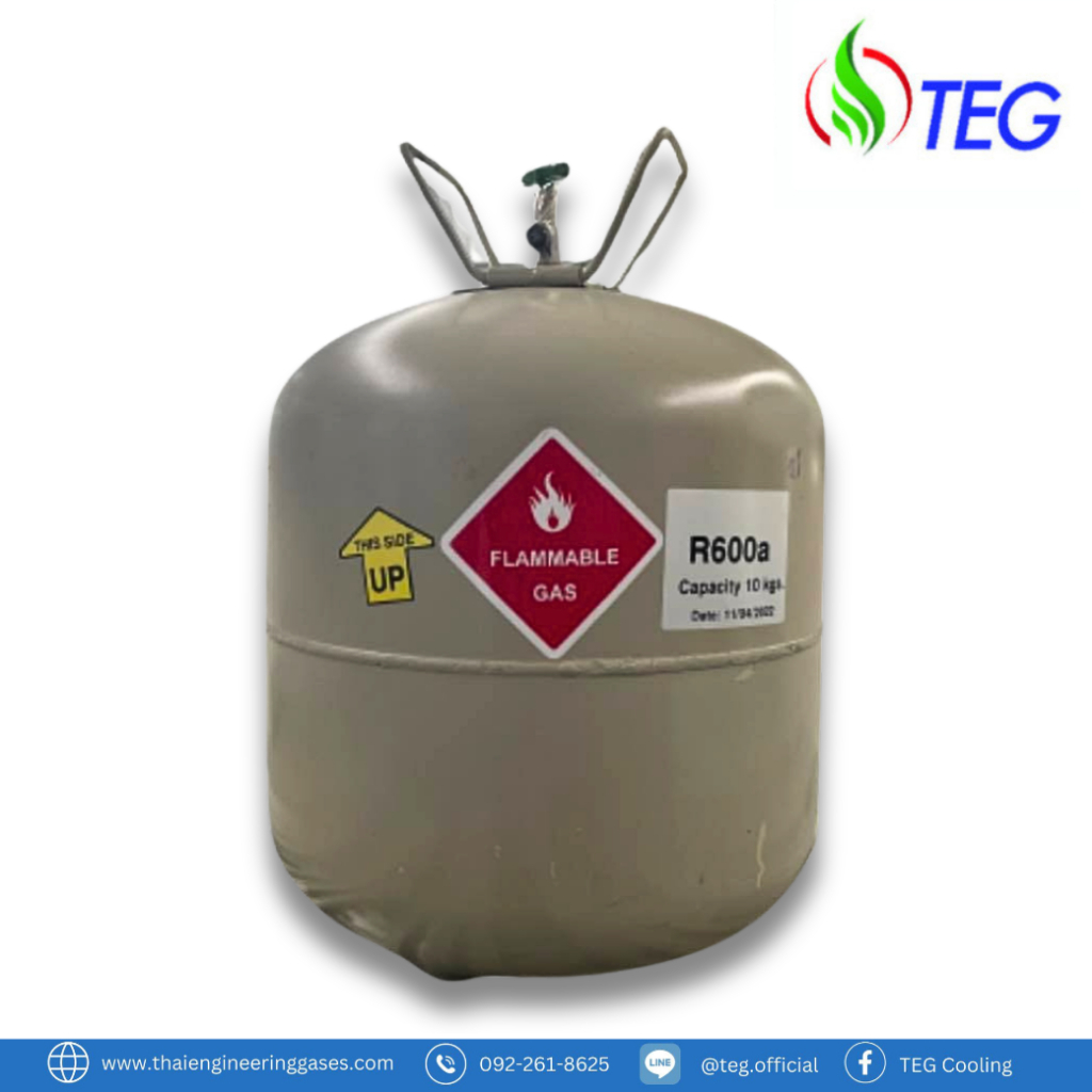 TEG R600a Refrigerant 10Kg น้ำยาแอร์ R600a ขนาดบรรจุ 10กก