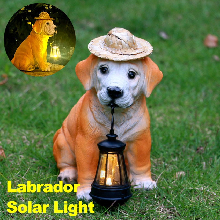【การจัดส่งไทย】Solar Light โคมไฟพลังงานแสงอาทิตย์ลาบราดอร์ นอกบ้าน โคมไฟสนาม โคมไฟภูมิทัศน์สัตว์เลี้ยง โคมไฟตกแต่งสวนน้ำ