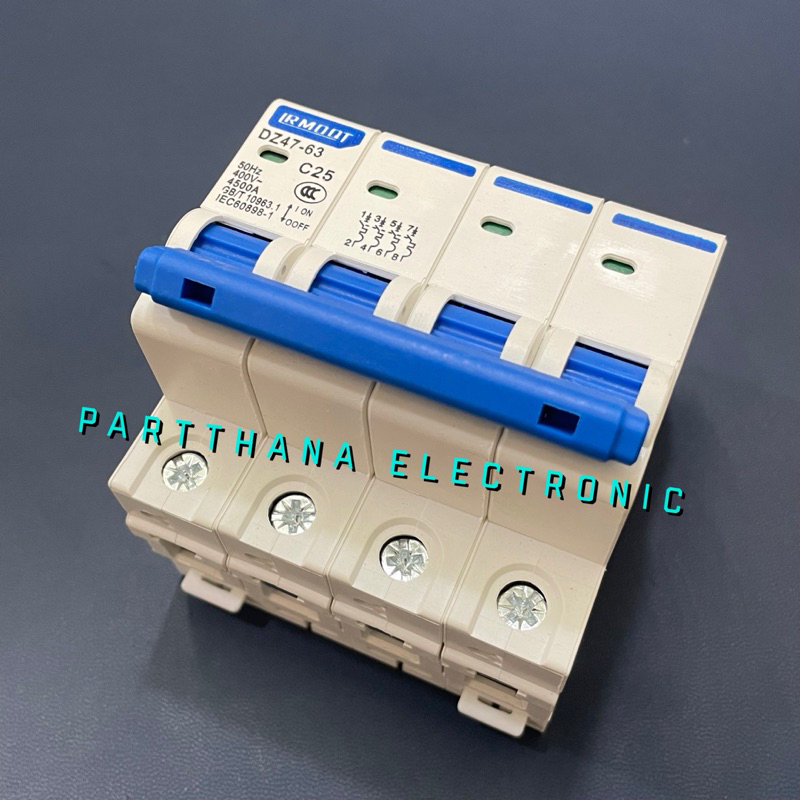 DZ47-63 25A ลูกเซอร์กิต เบรกเกอร์ พร้อมส่งในไทย