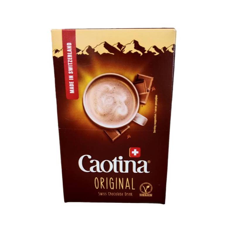 Caotina Original Swiss Chocolate Drink vegan จาก Switzerland น้ำหนัก 150 กรัม มี 15 ซอง มีฮาลาล Exp.03/09/25
