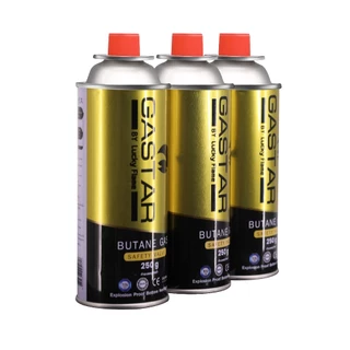 Lucky Flame แก๊สกระป๋อง รุ่น GSP-001 แก๊สบิวเทนกระป๋อง ปริมาณ 250 กรัม (แพ็ค 3 กระป๋อง)