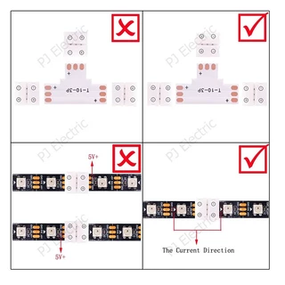 2 ชิ้น ตัวต่อไฟเส้น ตัวต่อไฟเส้น 5050 LED RGB ( LED Strip Connector) 2pcs 2/3/4 or 5 PIN I /L / T / X Shape connector