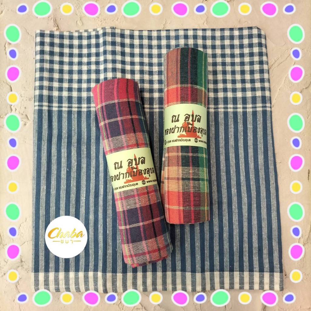 ⏩🍃🐴ผ้าขาวม้า ผ้าฝ้ายผสม ทอเครื่องเย็บริมขนาดมาตราฐาน 📌📌ความกว้าง 75 ยาว 178-180 เซนติเมตร โดยประมาณ📌📌