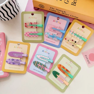 🍭พร้อมส่งจากไทย🍭C-06กิ๊บติดผมcandyสีพาสเทลน่ารัก2ชิ้น/เซท กิ๊บติดผมแฟชั่นสุดน่ารัก