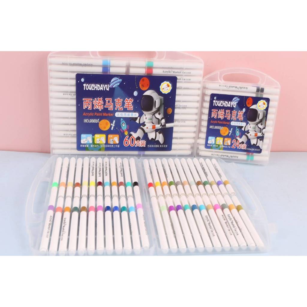 ปากกาอะคริลิก ปากกามาร์กเกอร์ Acrylic Marker สีกวอช 24/36/48/60สี สีสวย