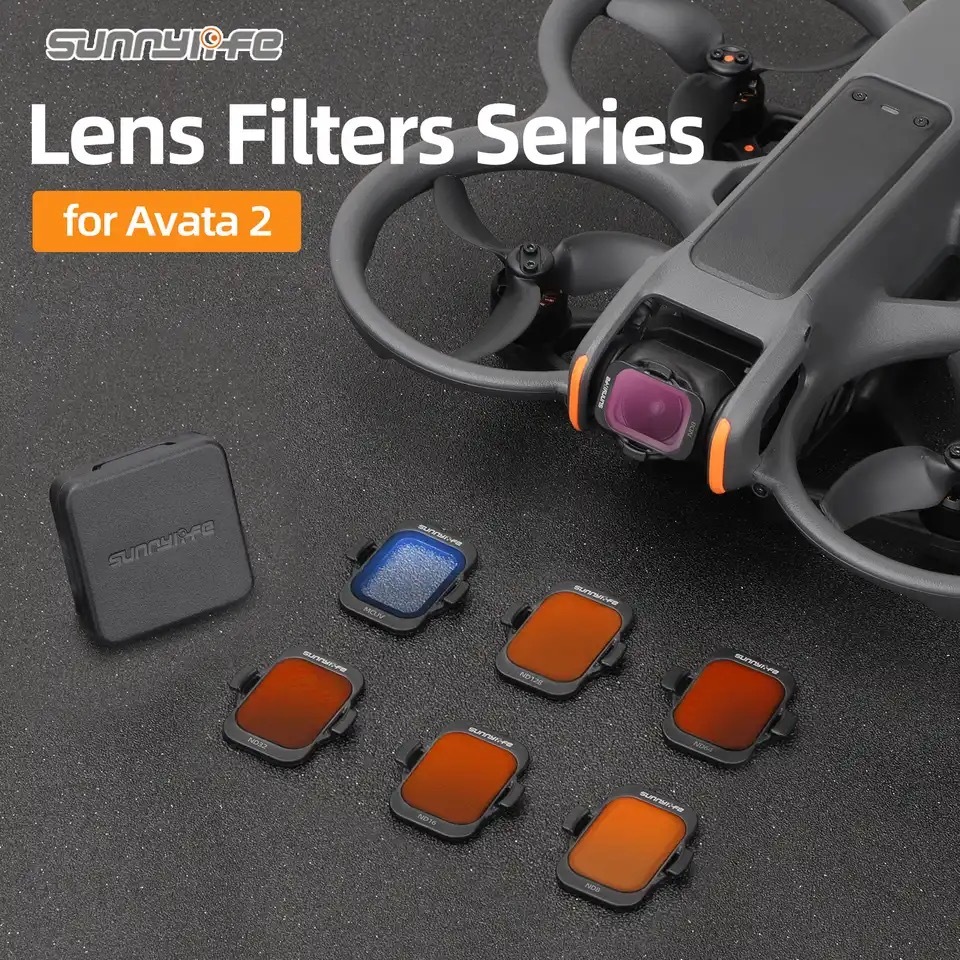 Sunnylife Avata 2 Lens Filter Set MCUV+ND8+ND16+ND32+ND64+ND128 filters combo for DJI Avata 2