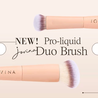 แปรงแต่งหน้า Jovina Pro-Liquid Duo Brush สำหรับลงรองพื้น และคอนซีลเลอร์ 2 In 1