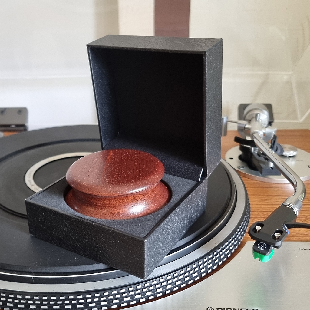 ที่ทับแผ่นเสียงลายไม้ Wooden Record Stabilizer LP weight clamp