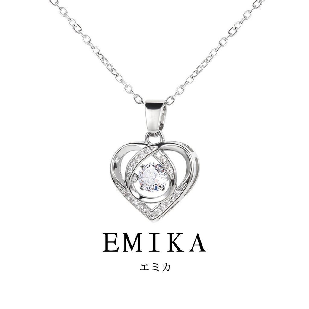 Emika18kสร้อยคอชุบทองสร้อยคอหัวใจนิรันดร์สร้อยคอแฟชั่นสร้อยคอผู้หญิง S06