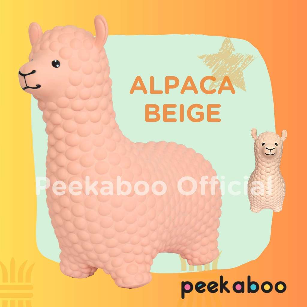 JUMPY Peekaboo จั๊มปี้ ตุ๊กตาเด้งดึ๋ง  - Alpaca Beige อัลปาก้า สีเบจ