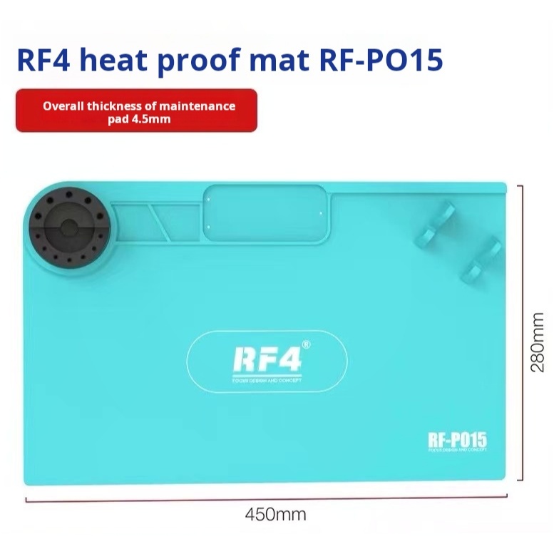RF4 FR-PO15 อุณหภูมิสูงโต๊ะทำงานและจีบ/ซิลิโคนสำหรับซ่อมมือถือรังผึ้งป้องกันการลื่นออกแบบ/แก้ไข