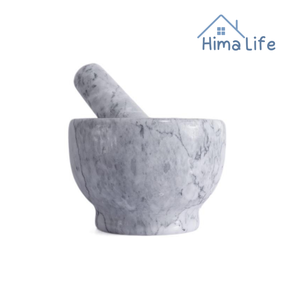 ครกหิน ครกตำน้ำพริก ครกพร้อมสาก Marble mortar 4นิ้ว 5นิ้ว ครกแตกจากขนส่งเคลมได้ทุกกรณี Hima Life