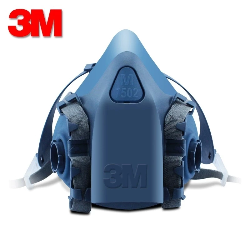 3M หน้ากากครึ่งหน้าชนิดไส้กรองคู่ รุ่น 7501,7502, 7503ขนาดกลาง, ซิลิโคน