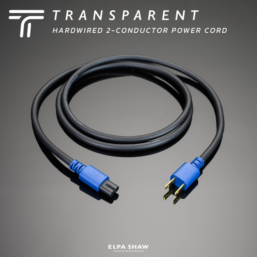 Transparent Hardwired 2-Conductor Power Cord สายไฟ Transparent Hardwired 2-Conductor