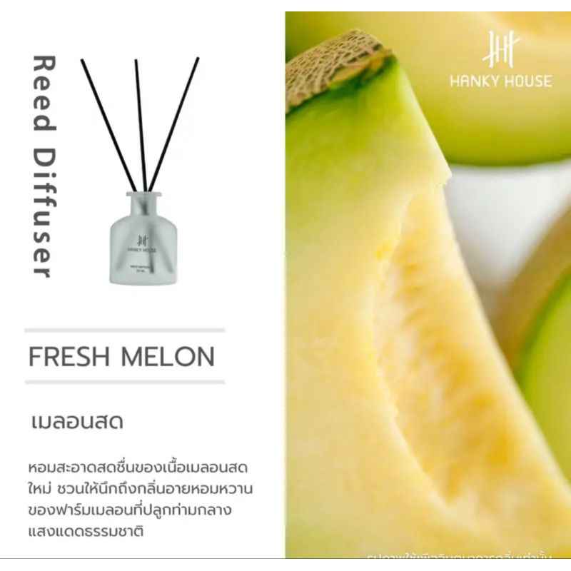 น้ำหอม ก้านไม้หอม Aroma อโรมา กลิ่น Fresh Melon เมล่อนสด ขนาด 50ml.