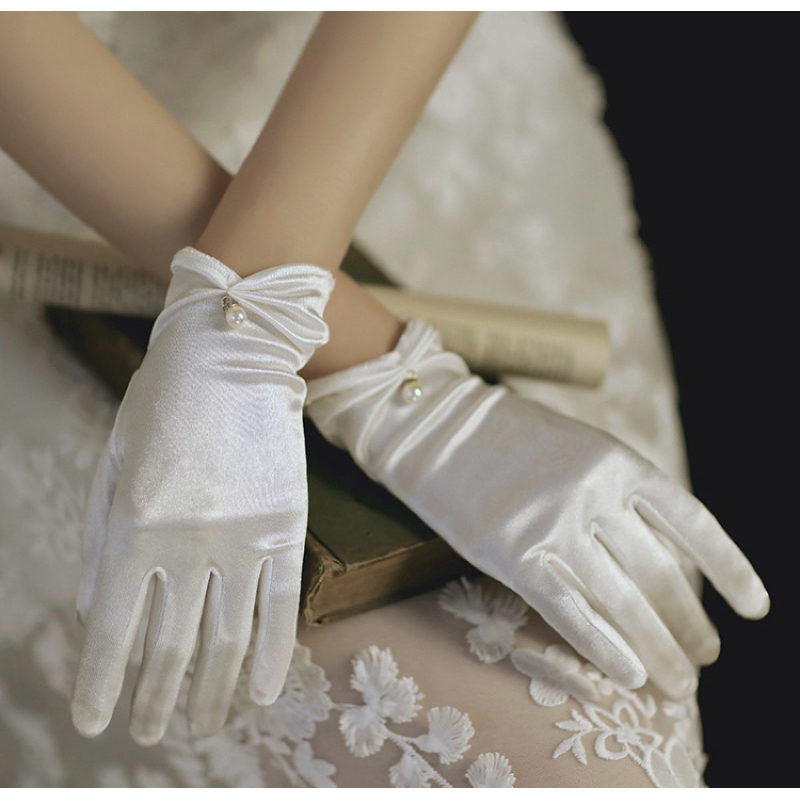ถุงมือ ถุงมือเจ้าสาว พร้อมส่งจากไทย รุ่นที่ 3