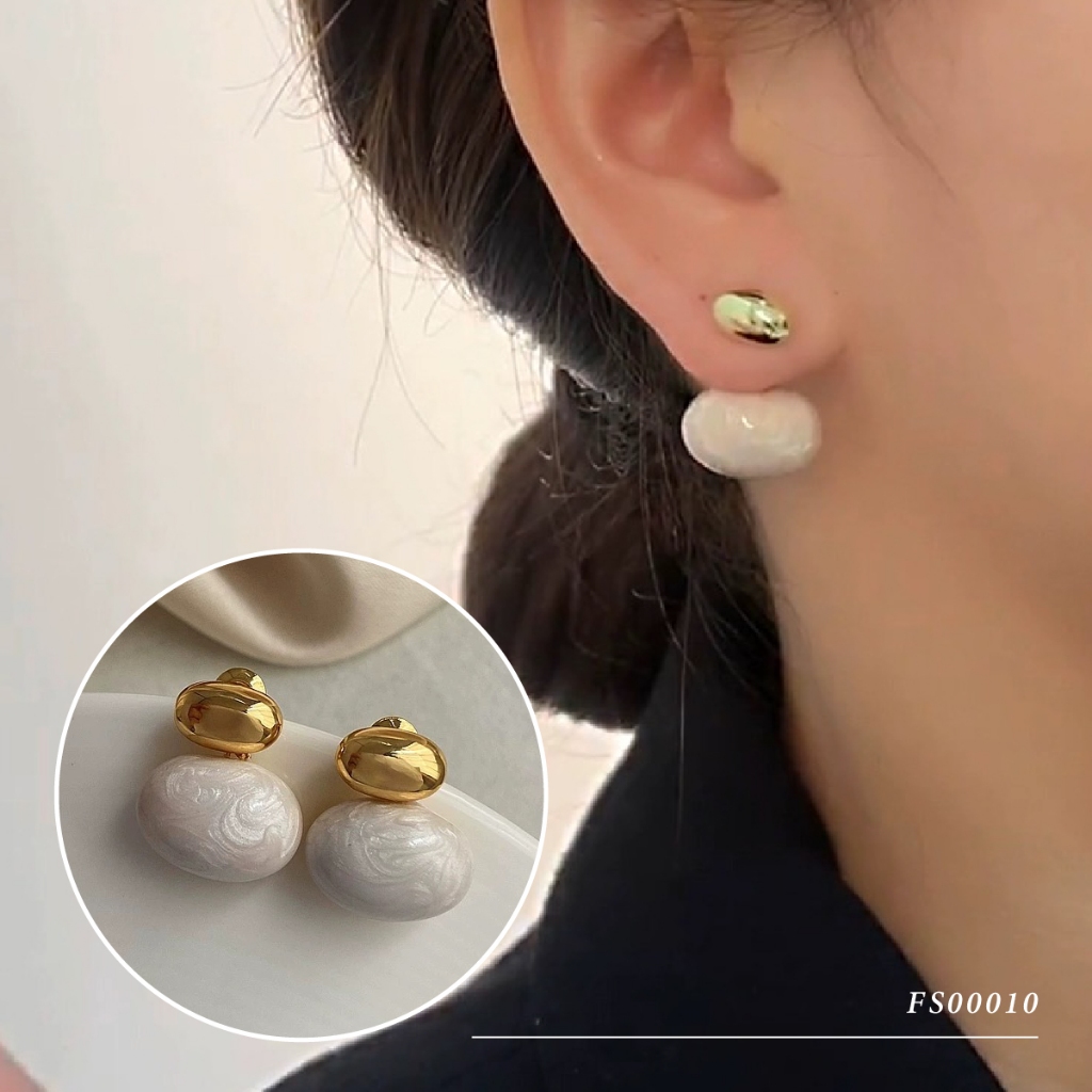 ส่งฟรี!! Sweetssparkles ต่างหู สไตล์เกาหลี ก้านเงิน𝑆𝑖𝑙𝑣𝑒𝑟 92.5% ต่างหูมุก Earring Fashion FS00010