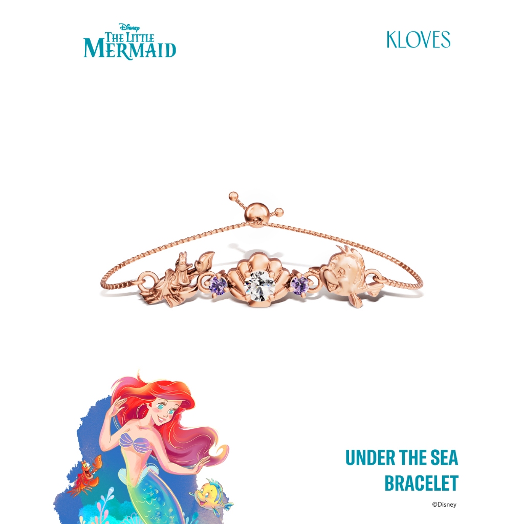 KLOVES - Disney The Little Mermaid collection - Under the sea bracelet สร้อยข้อมือแอเรียล