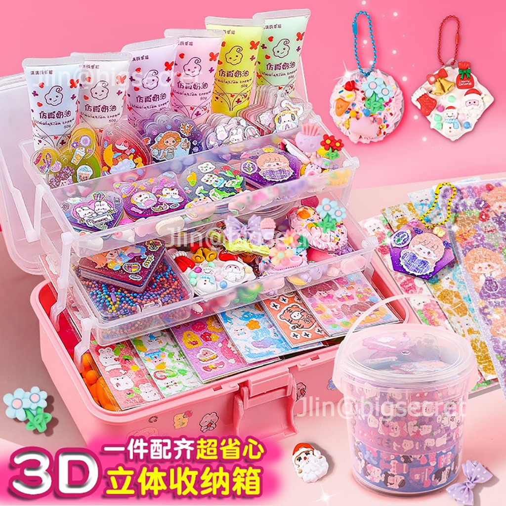 ชุดกาวครีม เรซินน่ารัก แฮนด์เมด DIY สําหรับทํากิ๊บติดผม