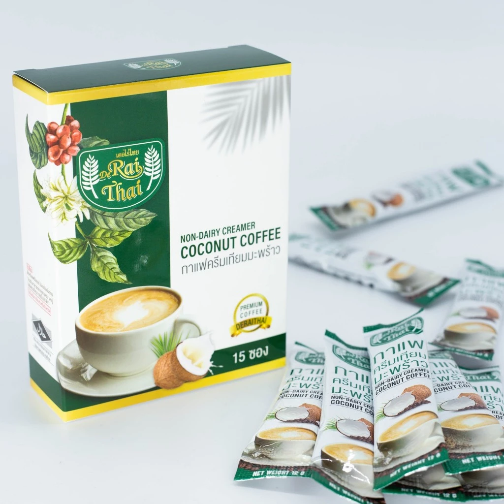 ไร่ไทย กาแฟครีมเทียมมะพร้าว 15 ซอง  Non-Dairy Creamer Coconut Coffee Raithai thumbnail 6