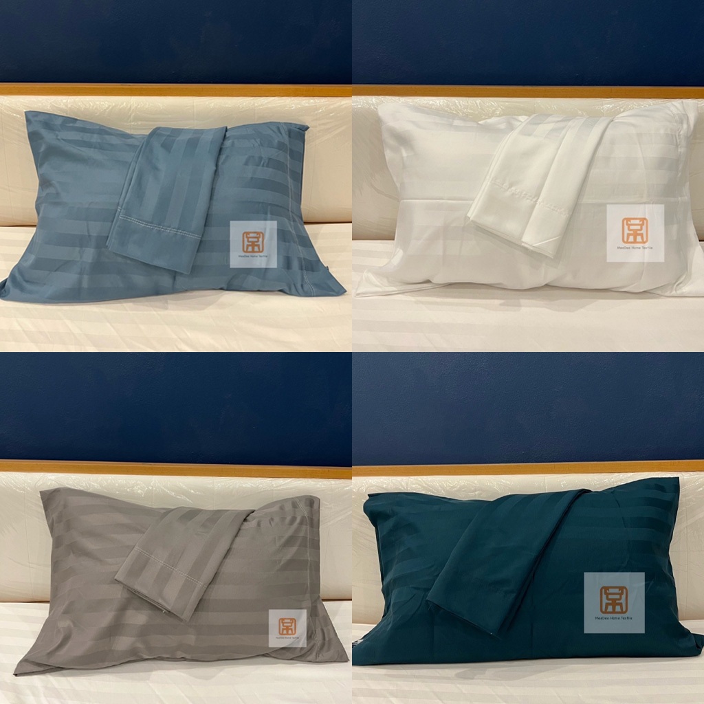 ปลอกหมอนหนุนสีพื้นริ้ว ราคาต่อ 1 ใบ มีหลายสีให้เลือก