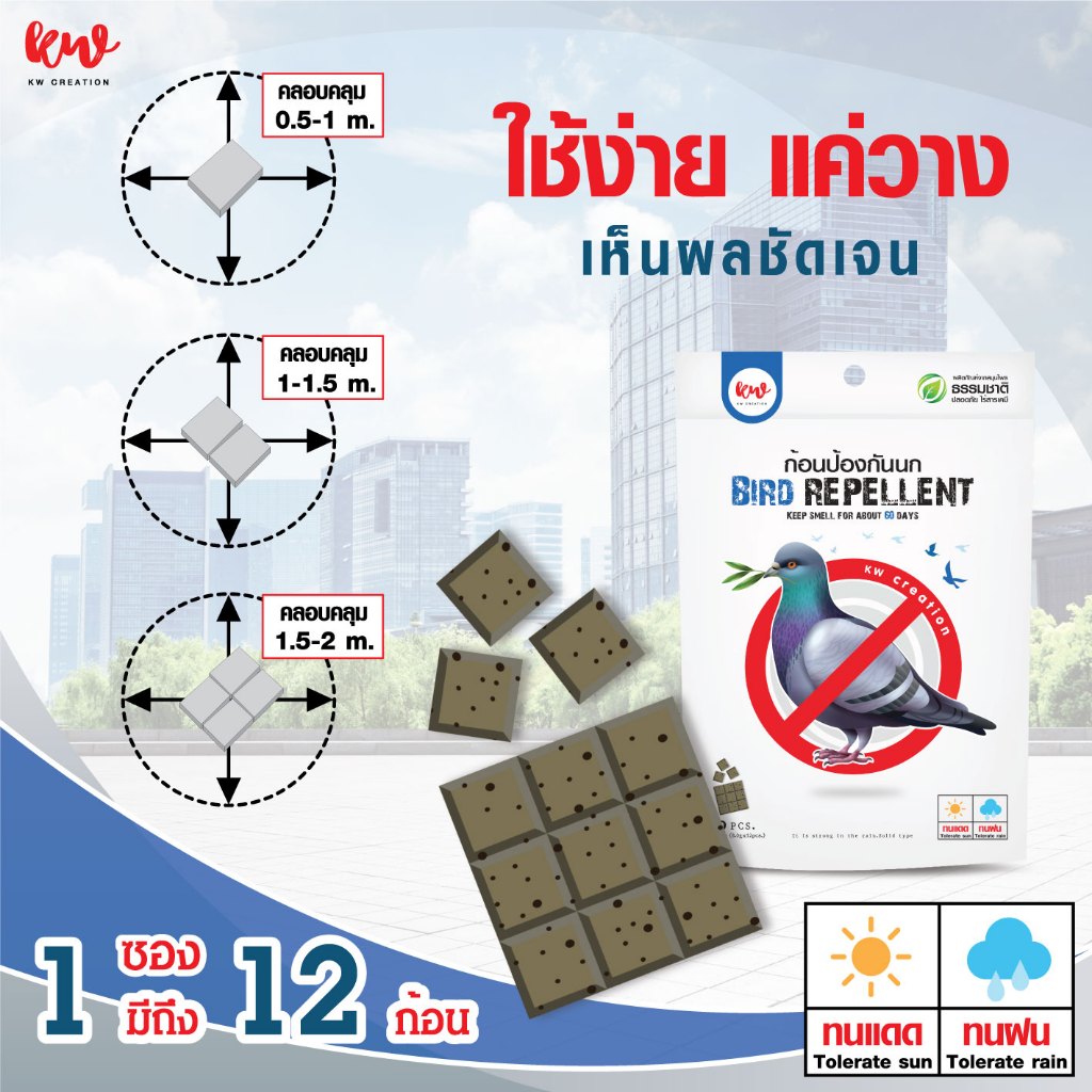 ไล่นก ก้อนวางไล่นก คุณภาพ ดีเยี่ยม rwbrs10021210567 - รูปที่ 2
