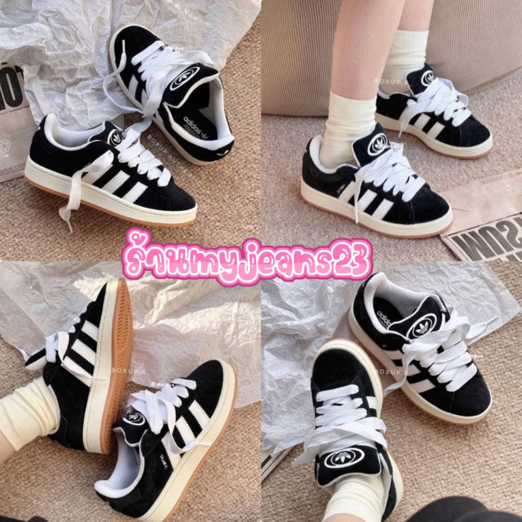 จัดโปร รองเท้าผ้าใบ Campus Black White พร้อมกล่อง