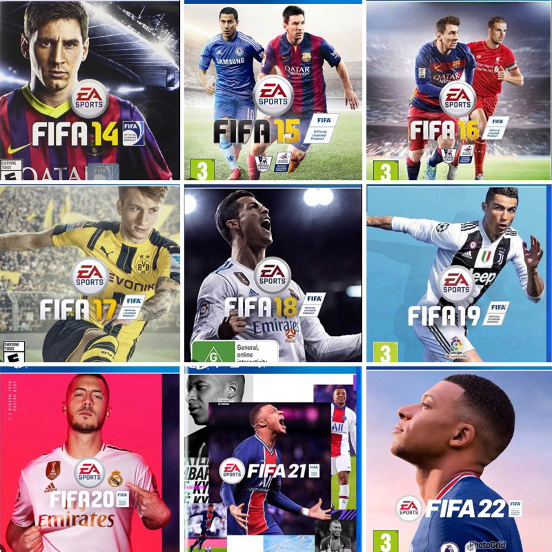 แผ่น PS4 เกม FIFA 14-22 (เกมกีฬาฟุตบอล) เล่นได้ 1-4 คน (คละปก)