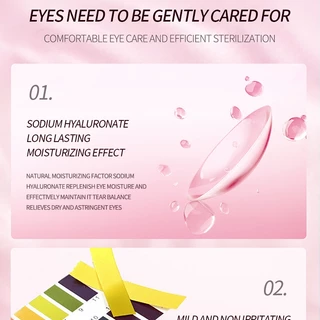 {COD}น้ำยาทำความสะอาดคอนแทคเลนส์ Eyeshare น้ำยาเพิ่มความชุ่มชื้นสำหรับเลนส์ 1 ขวด 8 มล