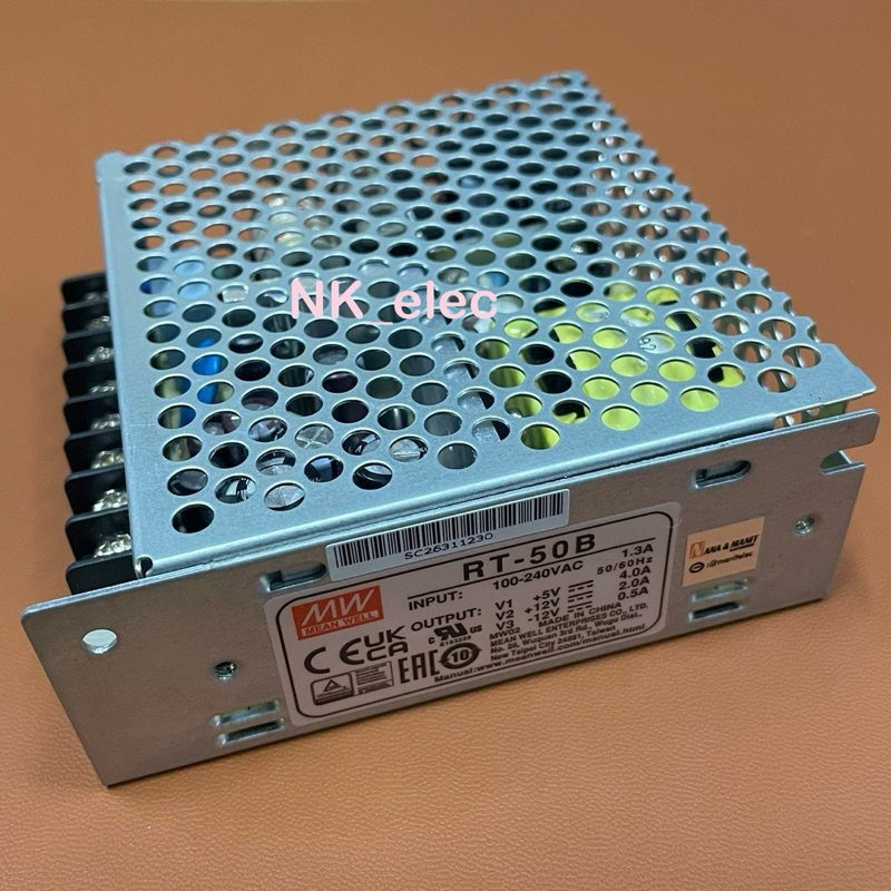 RT-50B Switching Power Supply INPUT : 100-240VAC OUTPUT : + 5VDC 4A + 12VDC 2A - 12VDC 0.5A