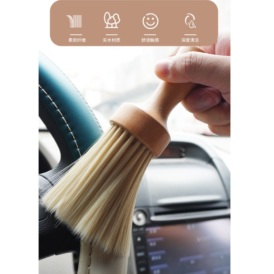 แปรงปัดฝุ่นด้ามจับไม้ อุปกรณ์สําหรับร้านตัดผม - รูปที่ 4