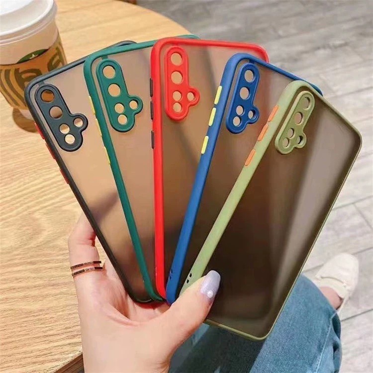 เคสขอบสี กันรอยกล้อง หลังขุ่น เคส Huawei Y5/2018,Y5/2019,Y5p/2020,Y6p/2020,Y7/2018,Y7/2019,Y7/2020,Y