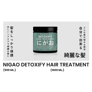 🐨NIGAO Detoxify Hair Treatment | นิกาโอะ ดีทอคซิไฟ แฮร์ ทรีทเม้นท์ บำรุงผม ฟื้นฟูผมเสีย อ่อนแอ จากสารเคมี 500/1000ml