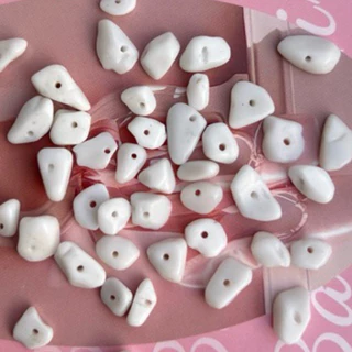 ลูกปัดหินแตก หินแท้ (บรรจุ10กรัม)Diy