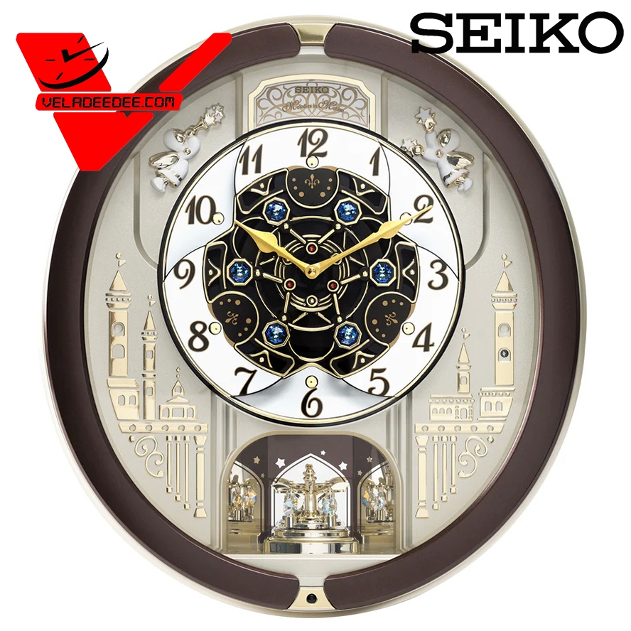 นาฬิกาแขวน SEIKO รุ่น QXM291B เสียงดนตรี Hi-Fi หน้าปัดที่เคลื่อนไหวตามจังหวะดนตรี