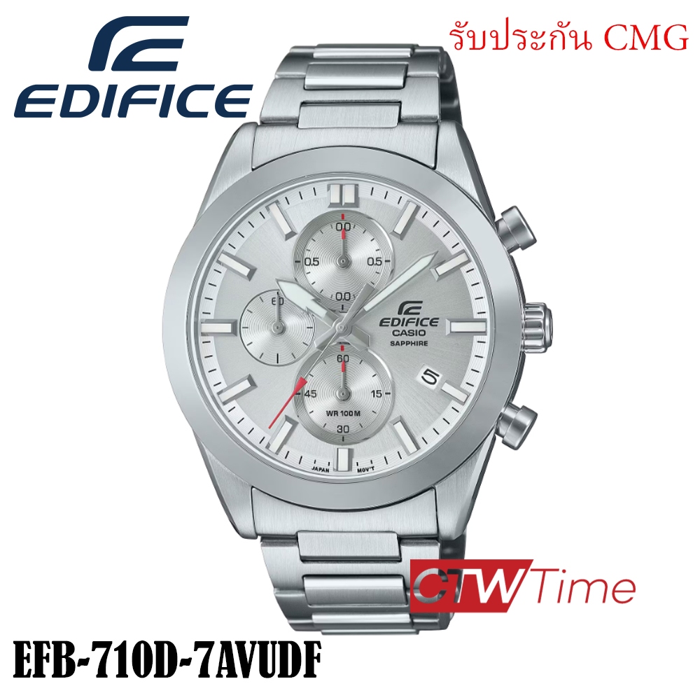 Casio Edifice นาฬิกาข้อมือผู้ชาย สายสแตนเลส รุ่น EFB-710D-1AVUDF / EFB-710D-2AVUDF / EFB-710D-7AVUDF