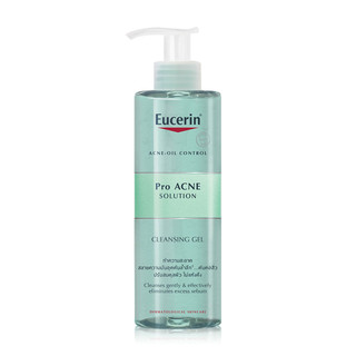 Eucerin Pro ACNE Solution Cleansing Gel ยูเซอรีน เจล ทำความสะอาดผิวหน้า เพื่อลดปัญหาสิว 200ml.