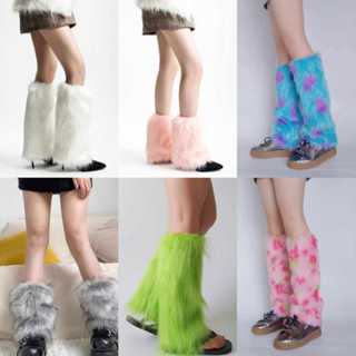 (พร้อมส่ง) 🇹🇭 ปลอกขาขนนุ่มเด็กผู้หญิงขนสัตว์เทียม  ถุงคลุมเท…