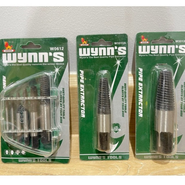 Wynn's ถอนเกลียวซ้าย 4หุน 6หุน ถอดก๊อกน้ำหักคาท่อ ถอนน็อตขาด ถอดน็อตเสีย ถอดหัวน็อต ดอกถอดเกลียวก๊อก ถอนเกลียว