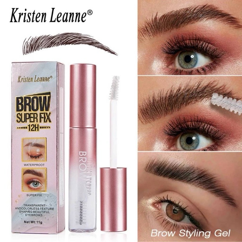 0Kristen Leanne Brow super fix 12h เจลเขียนคิ้วใส กันน้ำ และกันเหงื่อ ติดทนนาน เขียนคิ้ว