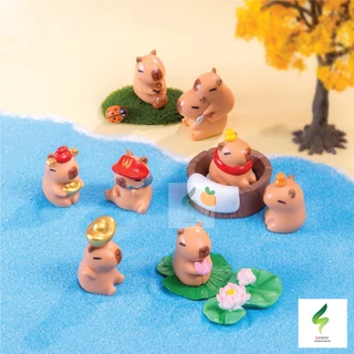 ตุ๊กตา คาปิบาร่า Capybara Capibala น่ารัก Micro-landscape Creative สำหรับตกแต่งสวนถาด ตกแต่งบ้าน อื่นๆ