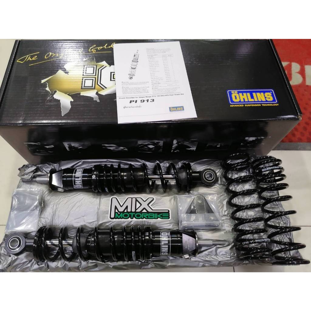 โช้คหลัง Ohlins PI 913 Vespa GTS150/300 '19-24 **Blackline**