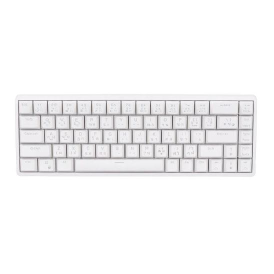 WIRELESS KEYBOARD (คีย์บอร์ดไร้สาย) ROYAL KLUDGE RKG68 RGB (WHITE) (BLUE SWITCH - RGB - EN/TH)