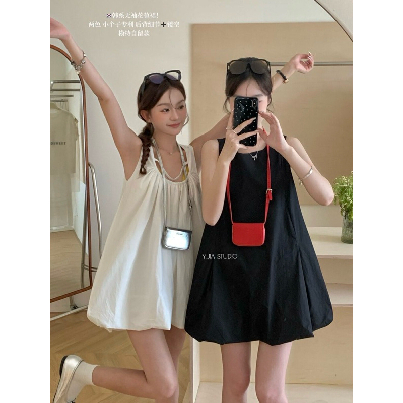 พร้อมส่ง Mini dress แขนกุด TAG   Y.JIA STUDIO  🇰🇷