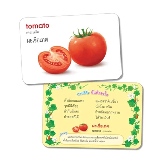 Book World Flash Card บัตรภาพ บัตรคำศัพท์ 1 ชุด มี 2 เรื่อง บัตรภาพผลไม้ /บัตรภาพผัก กล่องละ 32 แผ่น