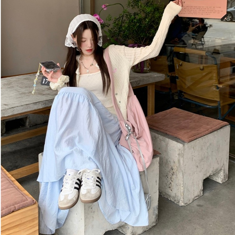 Gang_jeans#2357(K) กระโปรงยาว สไตล์โบฮีเมียน