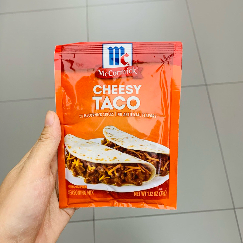 Cheesy Taco Seasoning mix ตรา McCormick ซอสผงสำหรับทำทาโก้ รส ชีส แม็คคอร์มิก ขนาด 31g